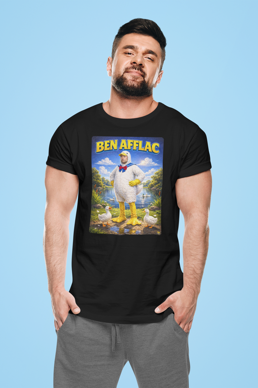 Ben Afflac Funny T-Shirt – Duck Celebrity Parody Tee