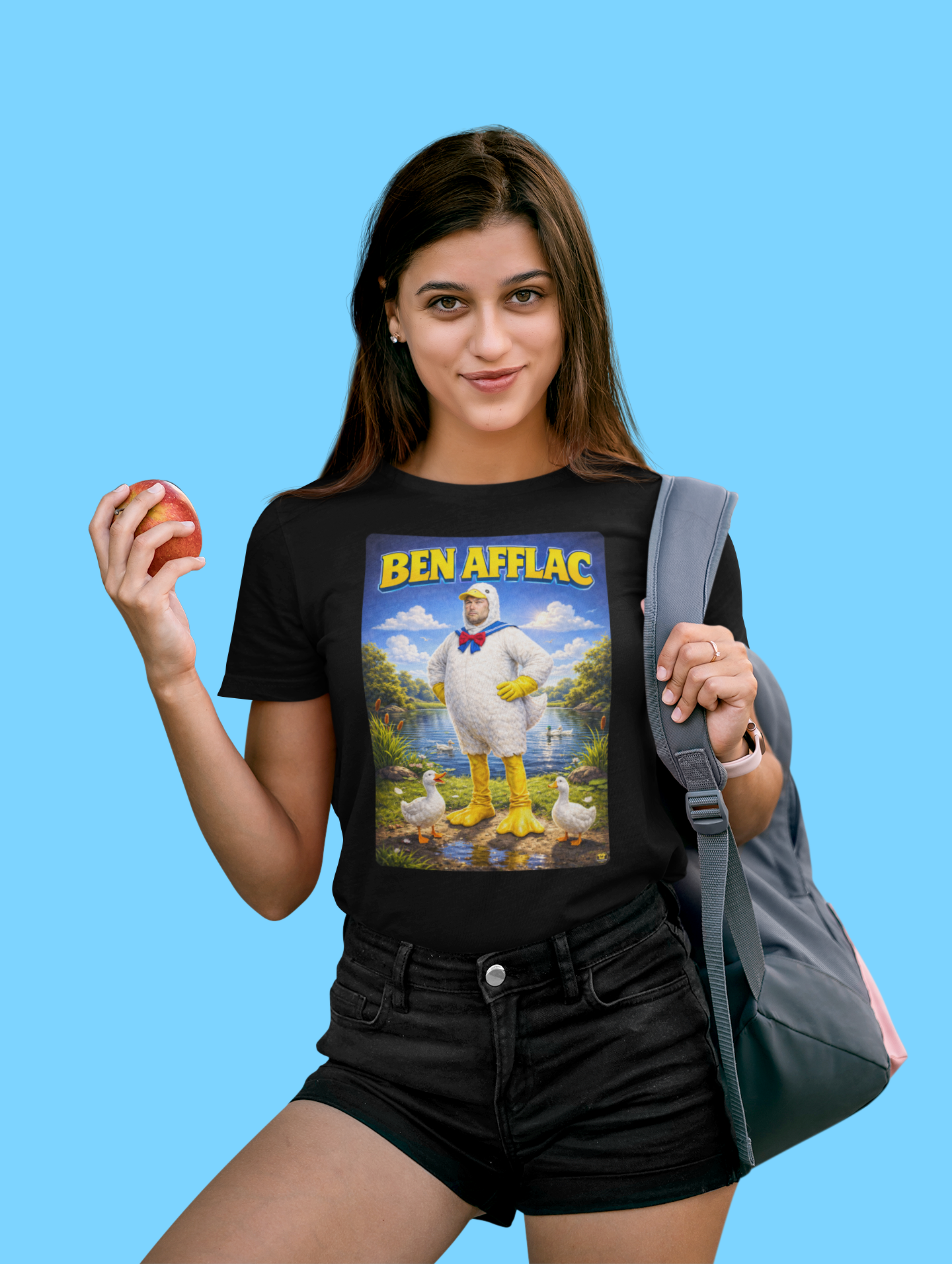 Ben Afflac Funny T-Shirt – Duck Celebrity Parody Tee