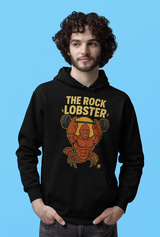 The Rock Lobster Funny Hoodie – Muscle Icon Parody Hoodie