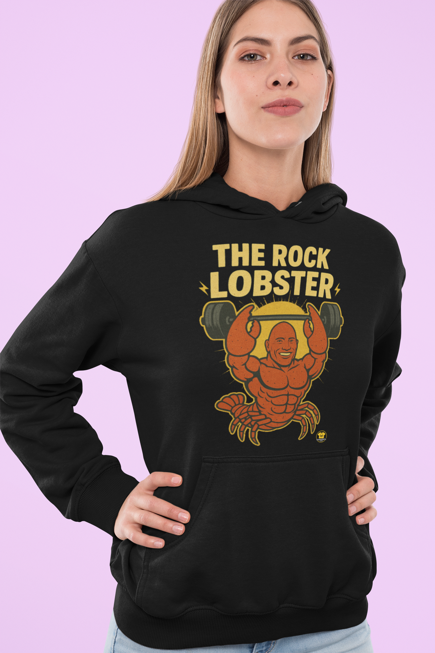 The Rock Lobster Funny Hoodie – Muscle Icon Parody Hoodie