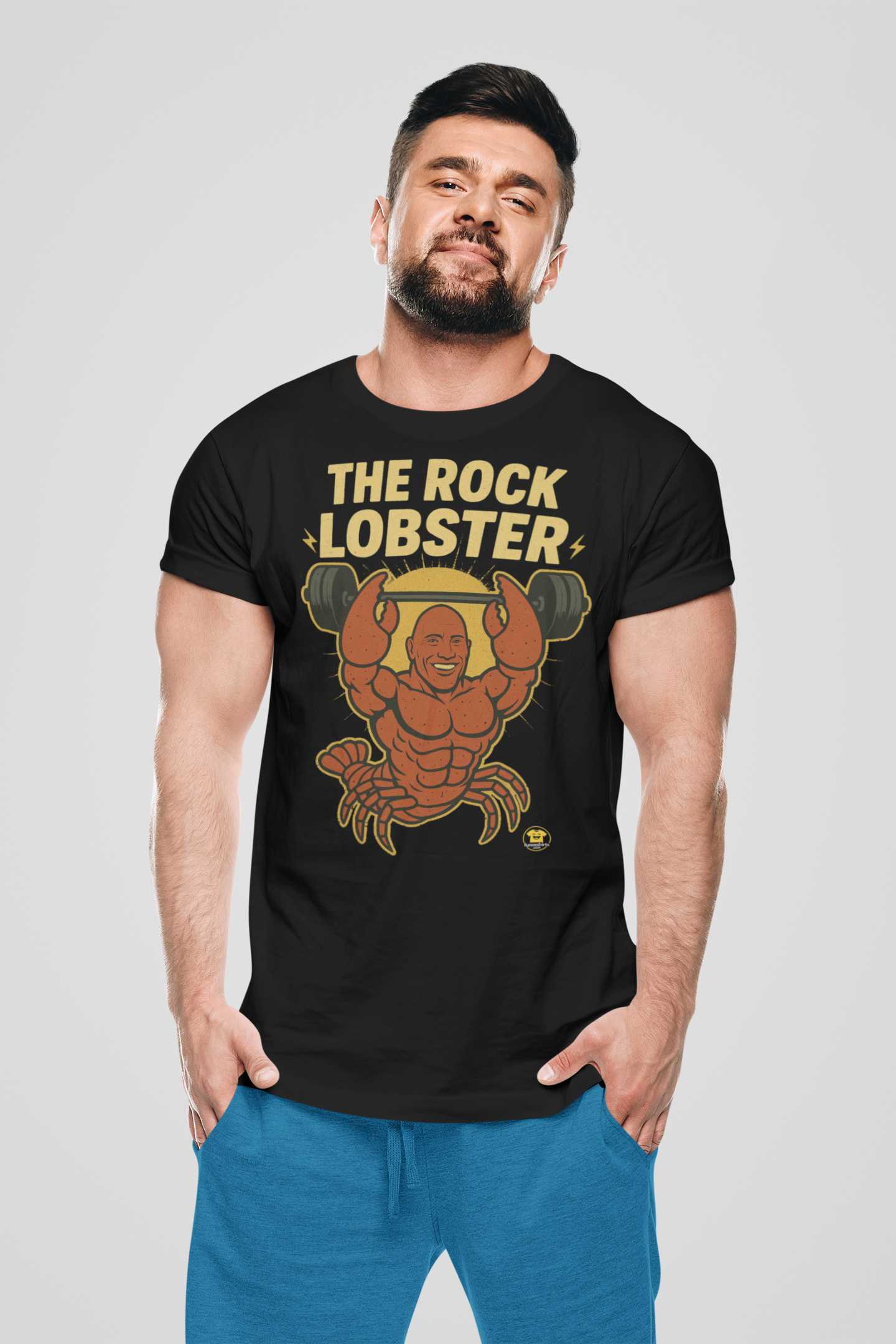 The Rock Lobster Funny T-Shirt – Muscle Icon Parody Tee