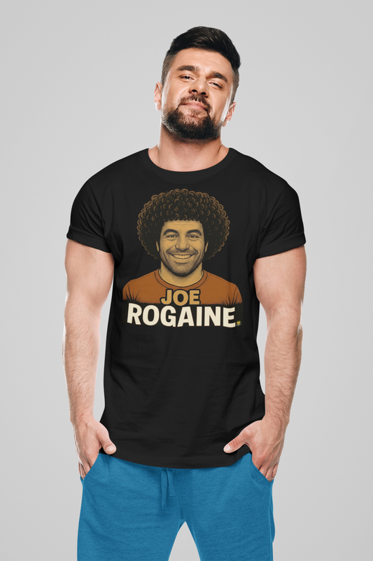 Joe Rogaine Funny T-Shirt – Bald Podcast Parody Tee