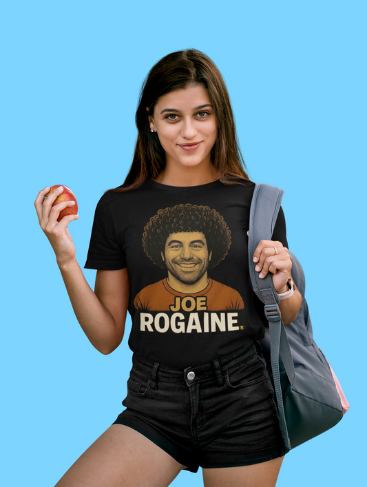 Joe Rogaine Funny T-Shirt – Bald Podcast Parody Tee